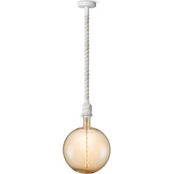 Home sweet home hanglamp Leonardo wit Spiral g260 - amber