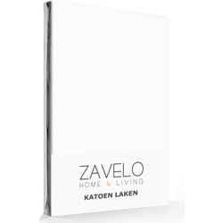 Zavelo Laken Basics Wit (Katoen)- 2-persoons (200x250 cm)
