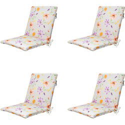 Madison -  Stapelstoelkussen Florina purple - Ca. 97x49 cm - Set van 4