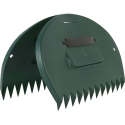 Talen Tools Bladgrijper/Bladhark - 2-delig - groen - kunststof - 4 x 25 x 39 cm - Harken