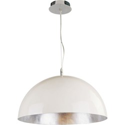 Grote hanglamp koepel wit, zwart of zilver 70cm Ø
