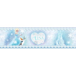 Disney zelfklevende behangrand Frozen Elsa lichtblauw - 14 x 500 cm - 600016