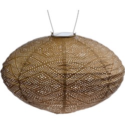 Lumiz Solar Buitenlampion Ikat Oval - Solar Tuinverlichting - 40 cm - Goud