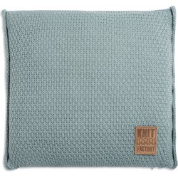 Knit Factory Jesse Sierkussen - Stone Green - 50x50 cm - Inclusief kussenvulling
