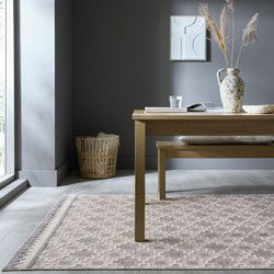 Laagpolig vloerkleed - Graysen - Wasbaar - Grijs - 200x290 cm