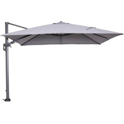 Garden Impressions Hawaii zweefparasol 300x300 cm - frame carbon black - doek licht grijs