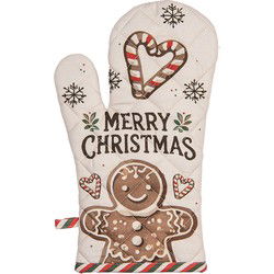 Clayre & Eef Ovenwant Beige Katoen Gingerbread man