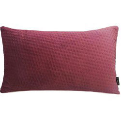 Red Velvet Button Long | 30 x 50 cm | Kussenhoes | Polyester