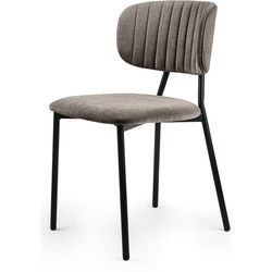 Eetkamerstoel Grijs - Metalen Frame - Stoel Cali