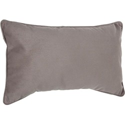 Atmosphera Bank/sierkussens huiskamer Sophia - 30 x 50 cm - Taupe - polyester - met rits - Sierkussens