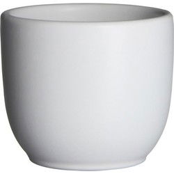 5 stuks - Bloempot Pot rond tusca 6.5 x 7.5 cm wit mat Mica