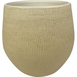 Ter Steege Plantenpot - moderne look - beige - 26 x 25 cm - Plantenpotten