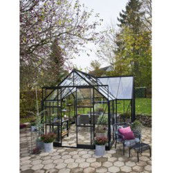 Tuinkamer Garden Room 12,9 zwart 3 mm veiligheidsglas