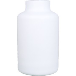 Bloemenvaas - mat wit glas - H25 x D15 cm - Vazen