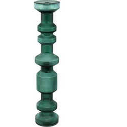 PTMD Kandelaar Galinda - 13x13x64 cm - Glas - Groen