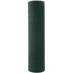 1_stuk_vastgezet - Gelast gaas geplastificeerd 19 x 1.1mm x 51cm x 5 meter groen - Giardino