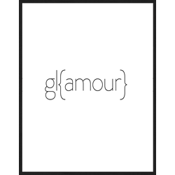 Any Image Print 'Glamour' - Schilderij - Wanddecoratie - Inclusief beukenhouten lijst - Poster - 73x93cm - Zwarte lijst met Passe Partout