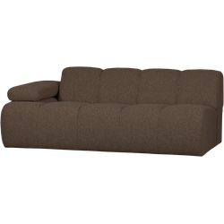 WOOOD Mojo 2-Zits Bank Met Arm Links - Bouclé - Bruin - 74x200x97
