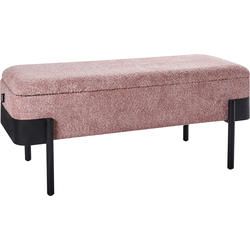 Beliani WARREN - Bedbank-Roze-Chenille