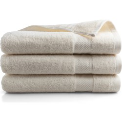 DoubleDry Hotel Badhanddoeken 70 x 140 cm – Set van 3 – 100% Katoen 500 g/m2 – Zacht & Absorberend -  Nature Crème