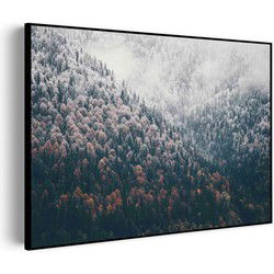 Muurwerken Akoestisch Schilderij - Van herfst naar winter - Geluidsdempend Wandpaneel - Wanddecoratie - Geluidsisolatie - BASIC (AW 0.65) L (100x72)