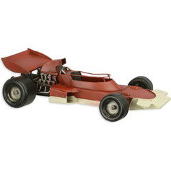 Blikken model van een rode Formule 1 Auto