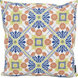 Mozaiek Oranje/Blauw - Outdoor | 45 x 45 cm | Kussenhoes | Katoen