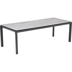 Domingo tafel - 230x100 cm - carbon black - Centostone sicilian grey