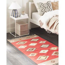 LORUT - Kelim vloerkleed - Meerkleurig - 80 x 150 cm - Katoen