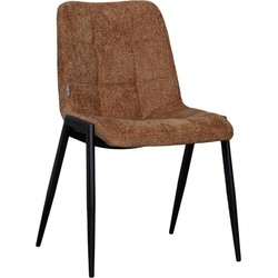LABEL51 Eetkamerstoel Noor - Cognac - Elite - Black Frame