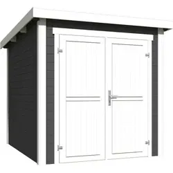 Outdoor Life blokhut Sara carbon grey-wit, 200 x 250 cm