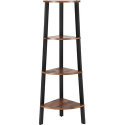 Industriële hoekplank met 4 niveaus - L48,5 x H125 cm