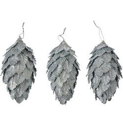 Clayre & Eef Decoratie Hanger Bloemen Zilverkleurig Kunststof