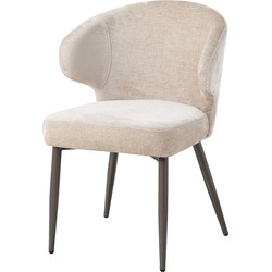 PTMD Ares Cream dining chair aphrodite 3 beige clay leg