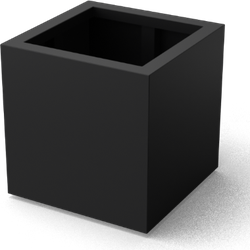 Quadrus vierkante Aluminium plantenbakken Lengte: 600 Breedte: 600 Hoogte: 600
