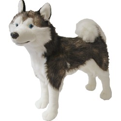 Boony Natural Decoration pluche husky 53 cm staand