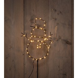 B.O.T. Outdoor Black Snowman On Stick 23X100 cm56Led Classic - Anna's Collection