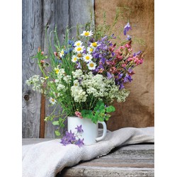 Wilde bloem boeket 50x70cm Tuinschilderij - Customize-it