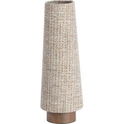 Light&living Tafellamp Ø19x52,5 cm HOWIE hout print d bruin+licht bruin