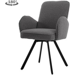 Tower living Livo swivel armchair - fabric Ascot 5 Anthracite