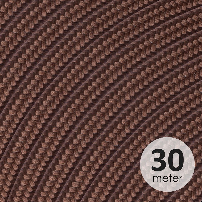 ROL 30 Meter strijkijzersnoer BRUIN 3X0.75mm - 