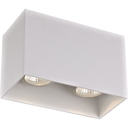 BABAR Plafondlicht wit vierkant 2xGU10 excl (max 50W)