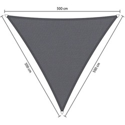 Shadow Comfort waterafstotend driehoek 5x5x5m Denim