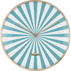 Wandklok Candy Swirl Dome - Blauw - Ø40cm