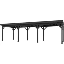 Westwood overkapping geschaafd zwart, 900 x 300 cm