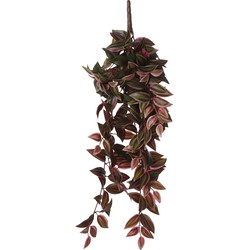 Mica Decorations Tradescantia Kunst Hangplant - L15 x B20 x H54 cm - Bordeaux