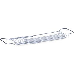 Zeller Badrekje - uitschuifbaar - zilverkleurig - tot 76 cm - badplank - Badplanken