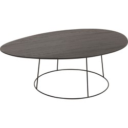 J-line - Salontafel Ovaal Wood/metal D Br - 121x80x40cm