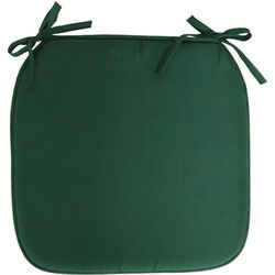 Gerimport Stoelkussen - binnen/buiten - donkergroen - 39x3 cm - polyester - tuinstoelkussens