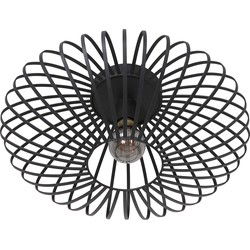 Anne Lighting - plafonniere - Dunbar - zwart - metaal - Ø 40cm - E27 - 3097ZW